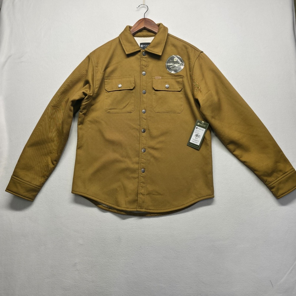 Matix Men's Brown Polar Fleece Lined Shirt Jacket Size Small NWT
